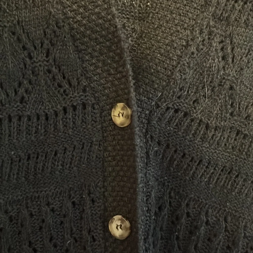 BLACK button up sleeveless cardigan - Picture 7 of 11
